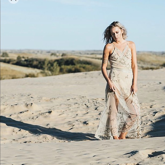 sky fall embellished maxi